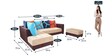 MuliStyle 7 Seater RHS Sofa Set in Beige & Brown Colour