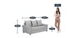 Munich 3 Seater Sofa in Grey Colour