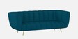 Mushy Fabric 3 Seater Sofa in Peacock Blue Colour