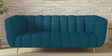 Mushy Fabric 3 Seater Sofa in Peacock Blue Colour