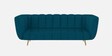 Mushy Fabric 3 Seater Sofa in Peacock Blue Colour