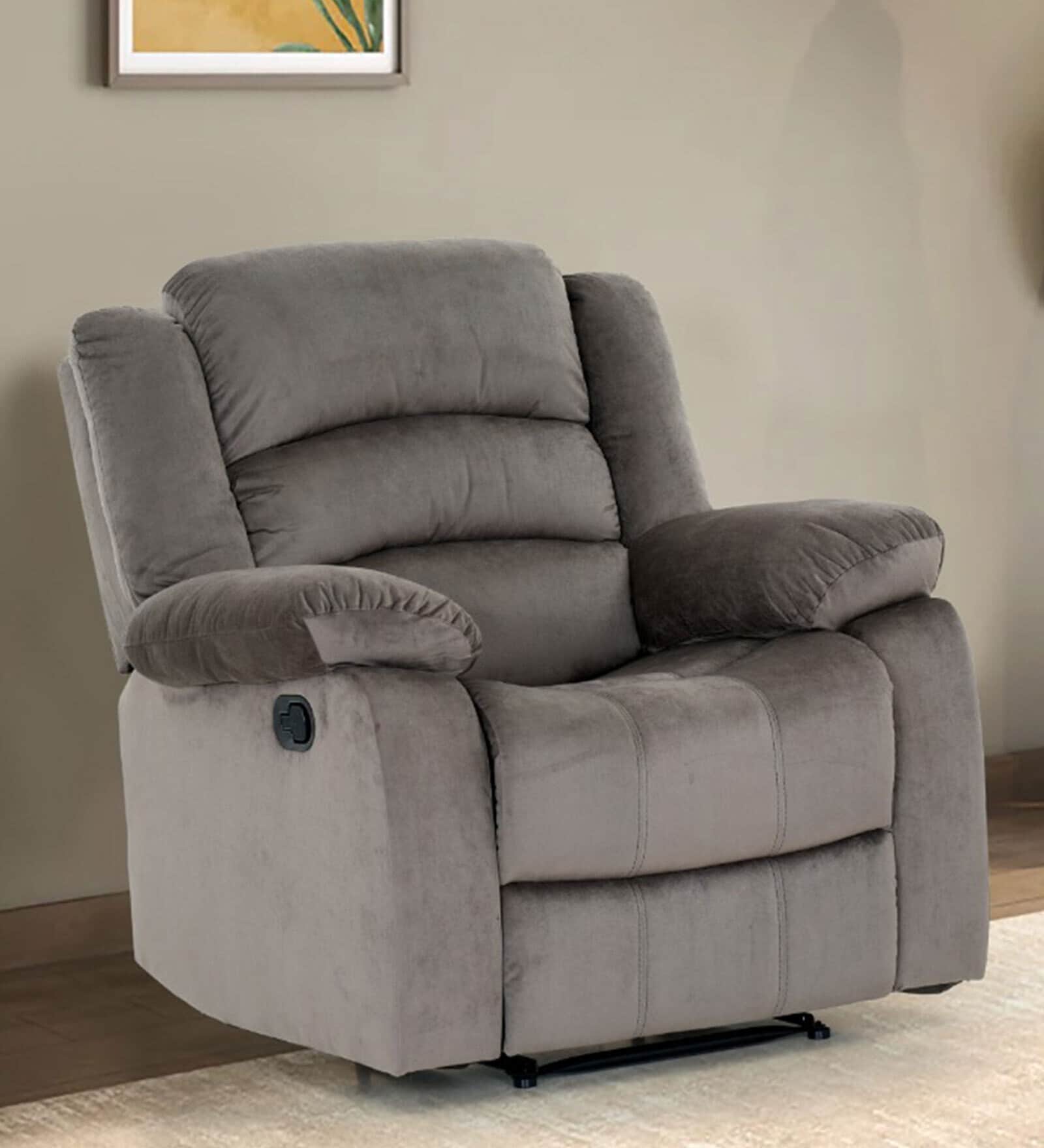 Muar 1 Seater Manual Recliner in Grey Color
