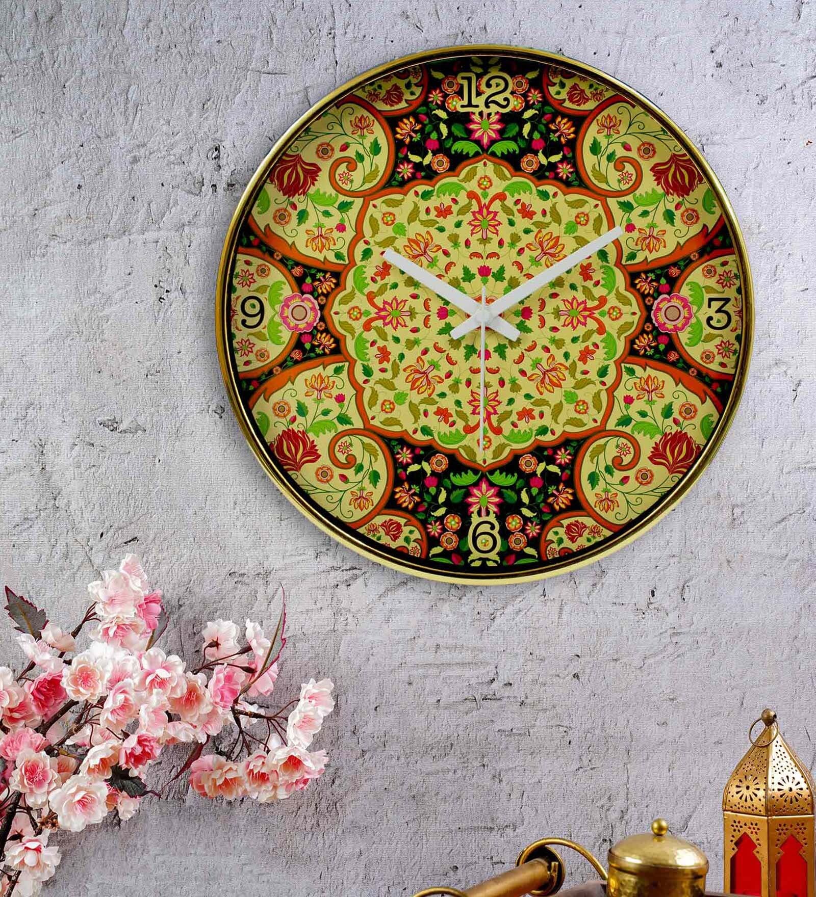 Mughal Bloom Wall Clock