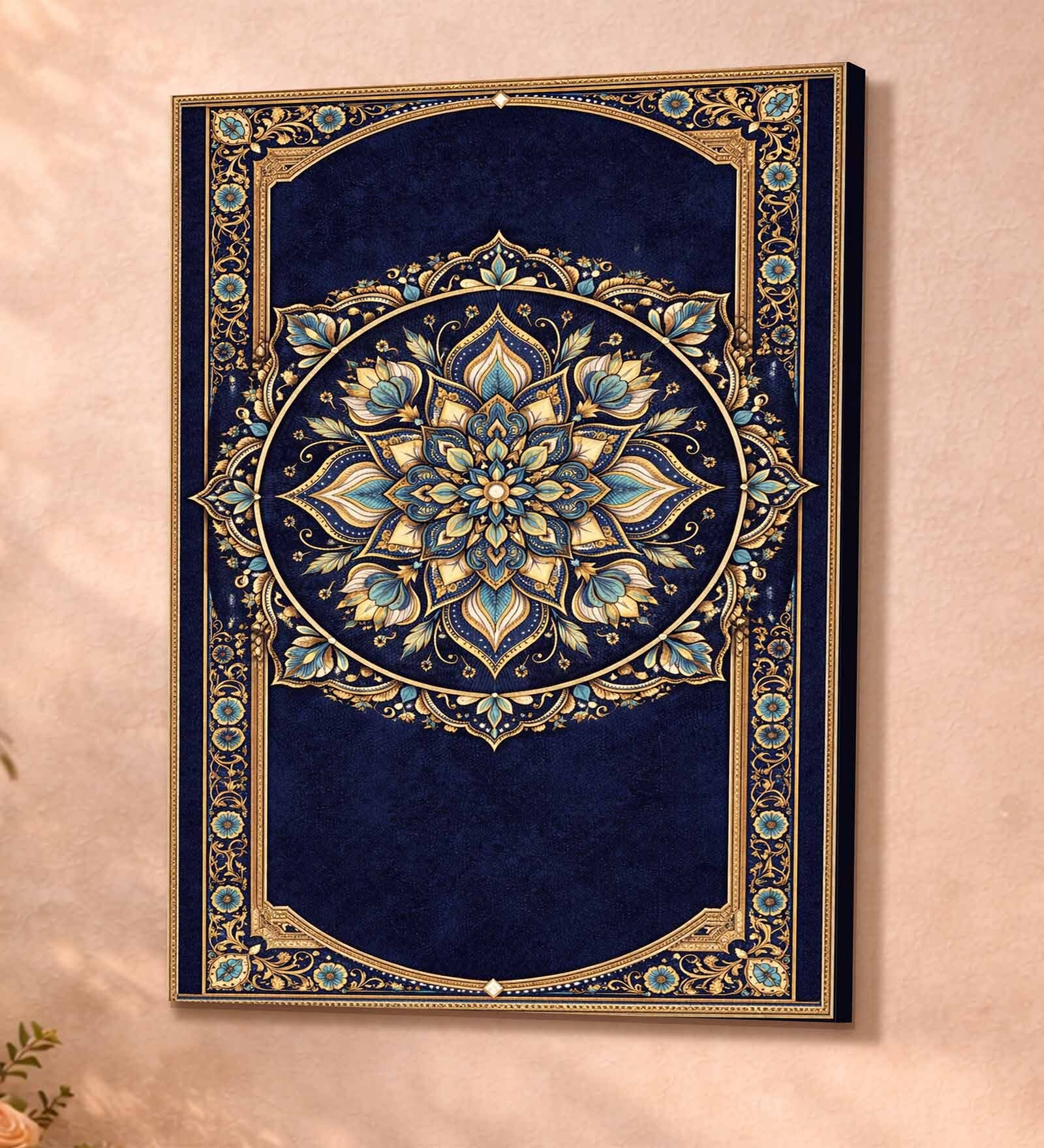 Mughal Mandala Stretched Canvas Painting