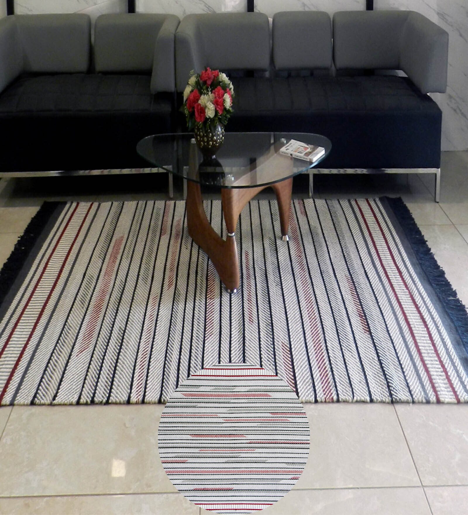 Mutlicolor Traditional Wool 8X5 Feet Hand Woven Carpet