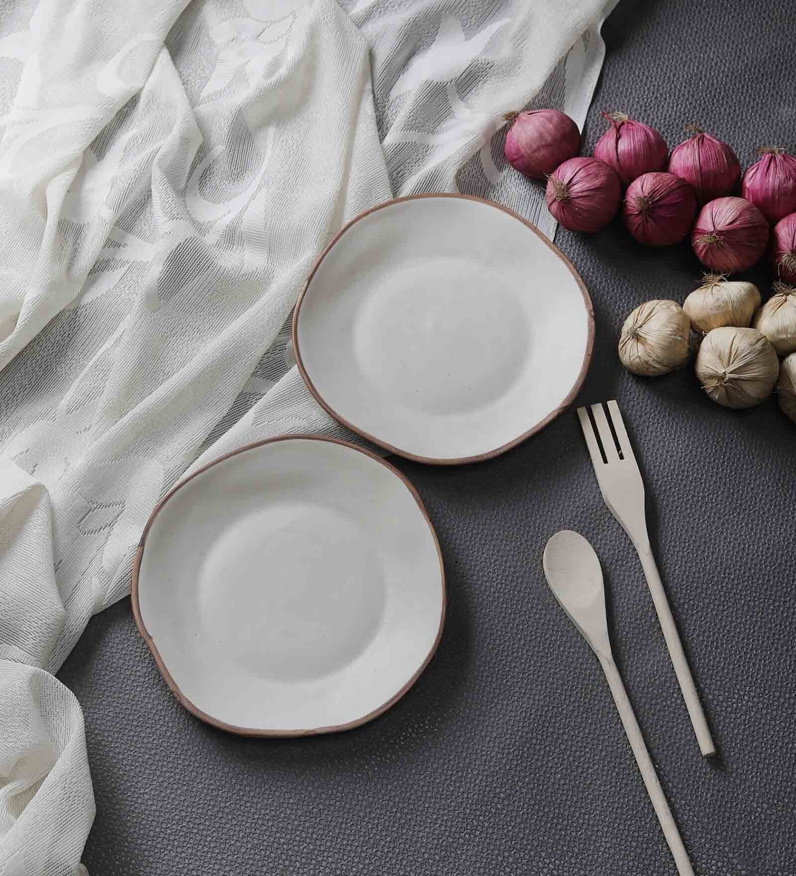 Handcrafted Matt Finish 8 Inch  Stoneware Platter