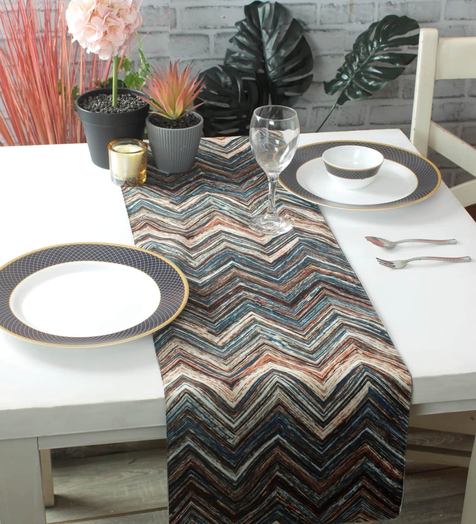 Multicolor 72x13 Polyester Table Runner