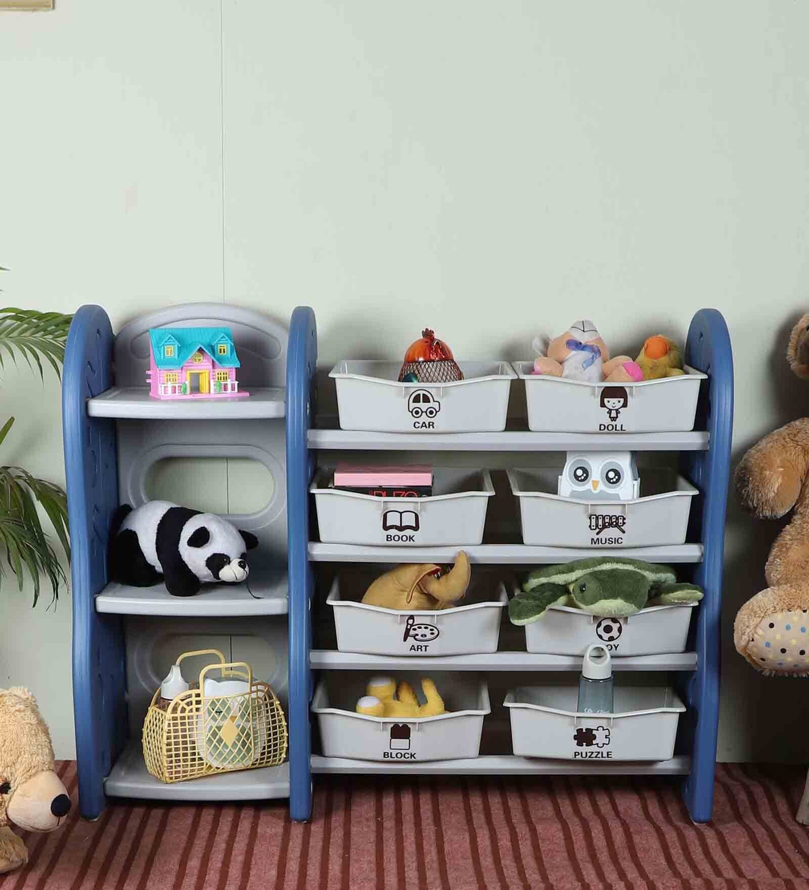 Plums Plastic Toy Organizer in Blue Colour