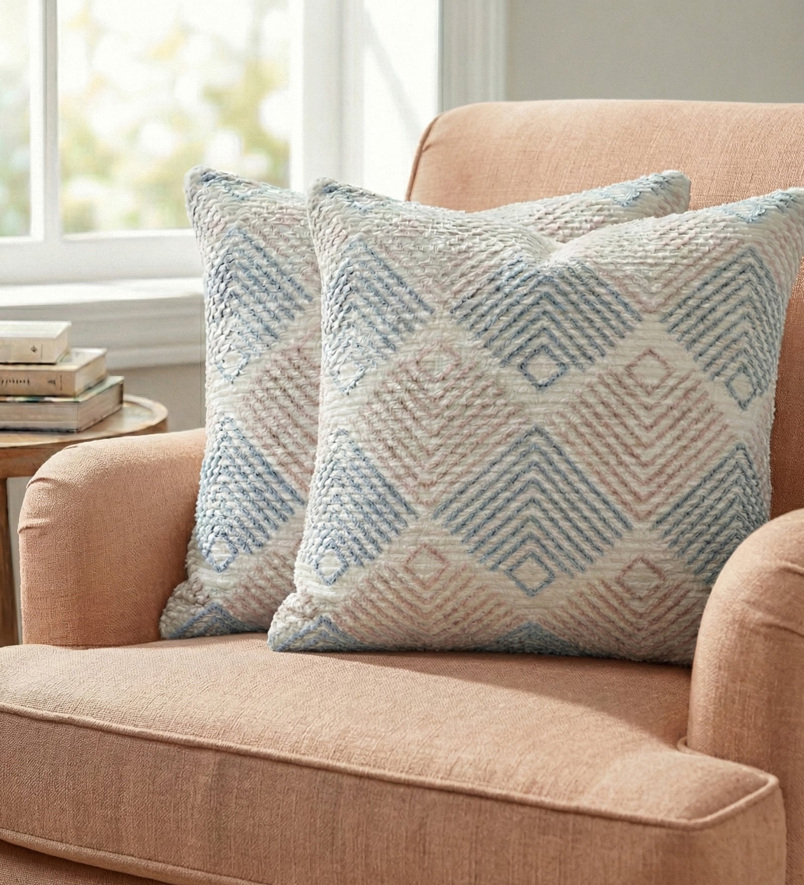 Multi Polyester Geometric 20x20 inches Cushion Covers Set of 2