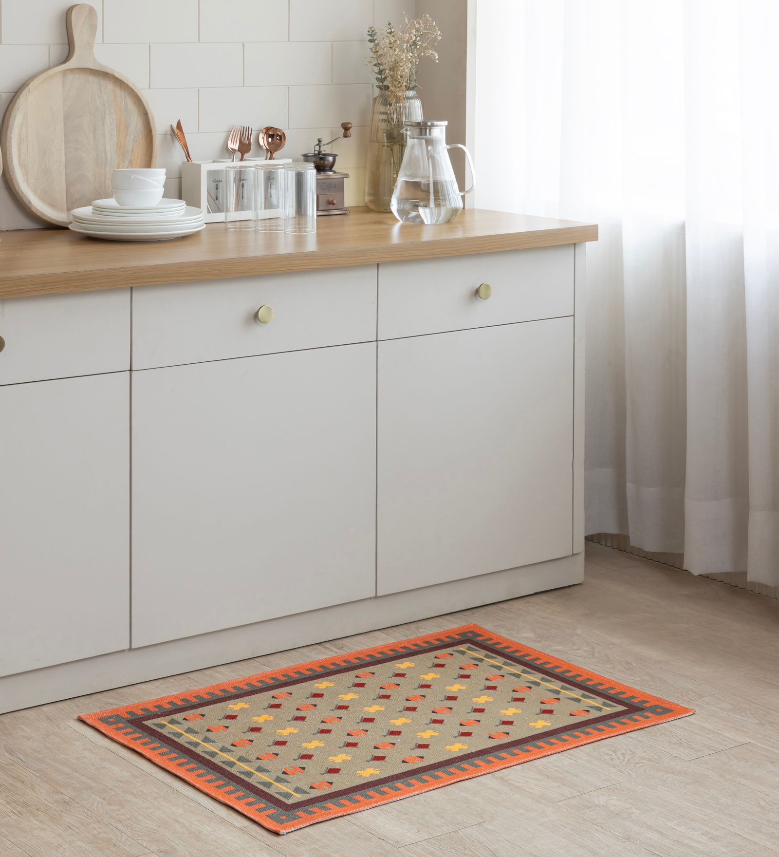 Multi Traditional Hand Woven 3 Ft X 2 Ft Dhurrie