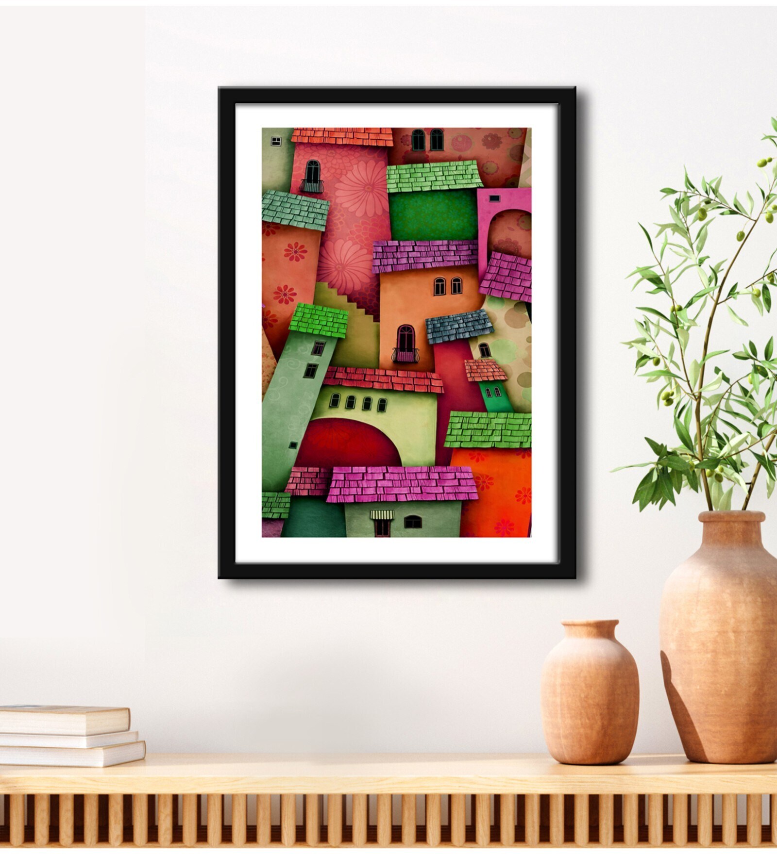 Brick Multicolour Vinyl Painting