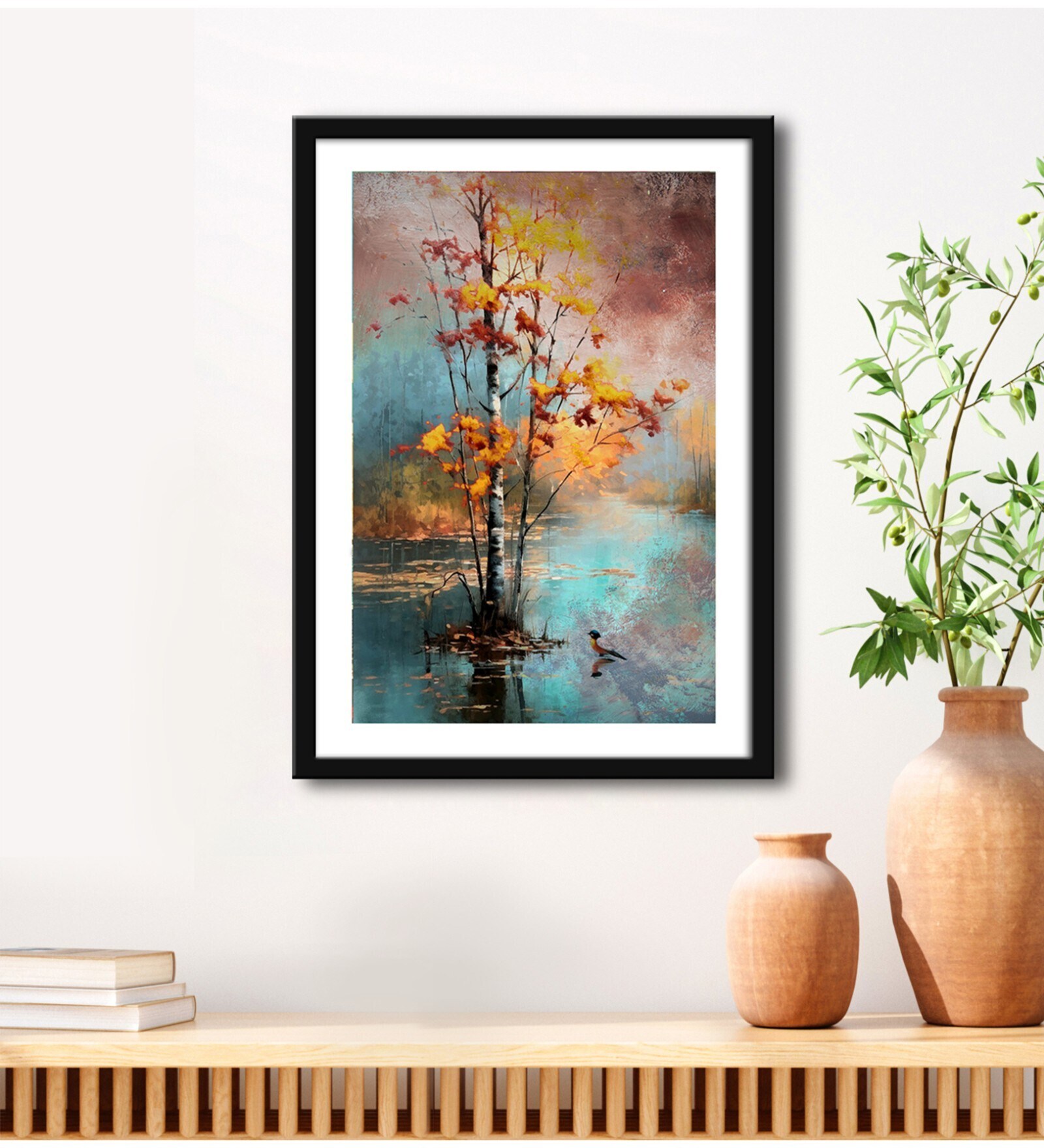 Floral Multicolour Vinyl Painting