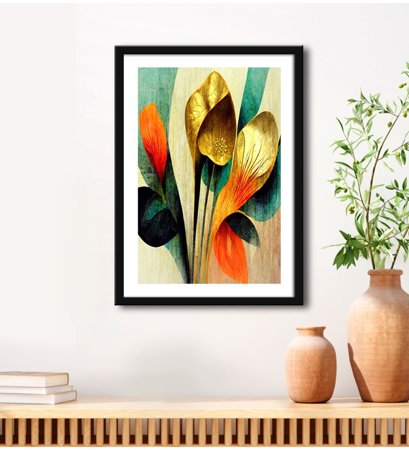 Lily Multicolour Vinyl Painting