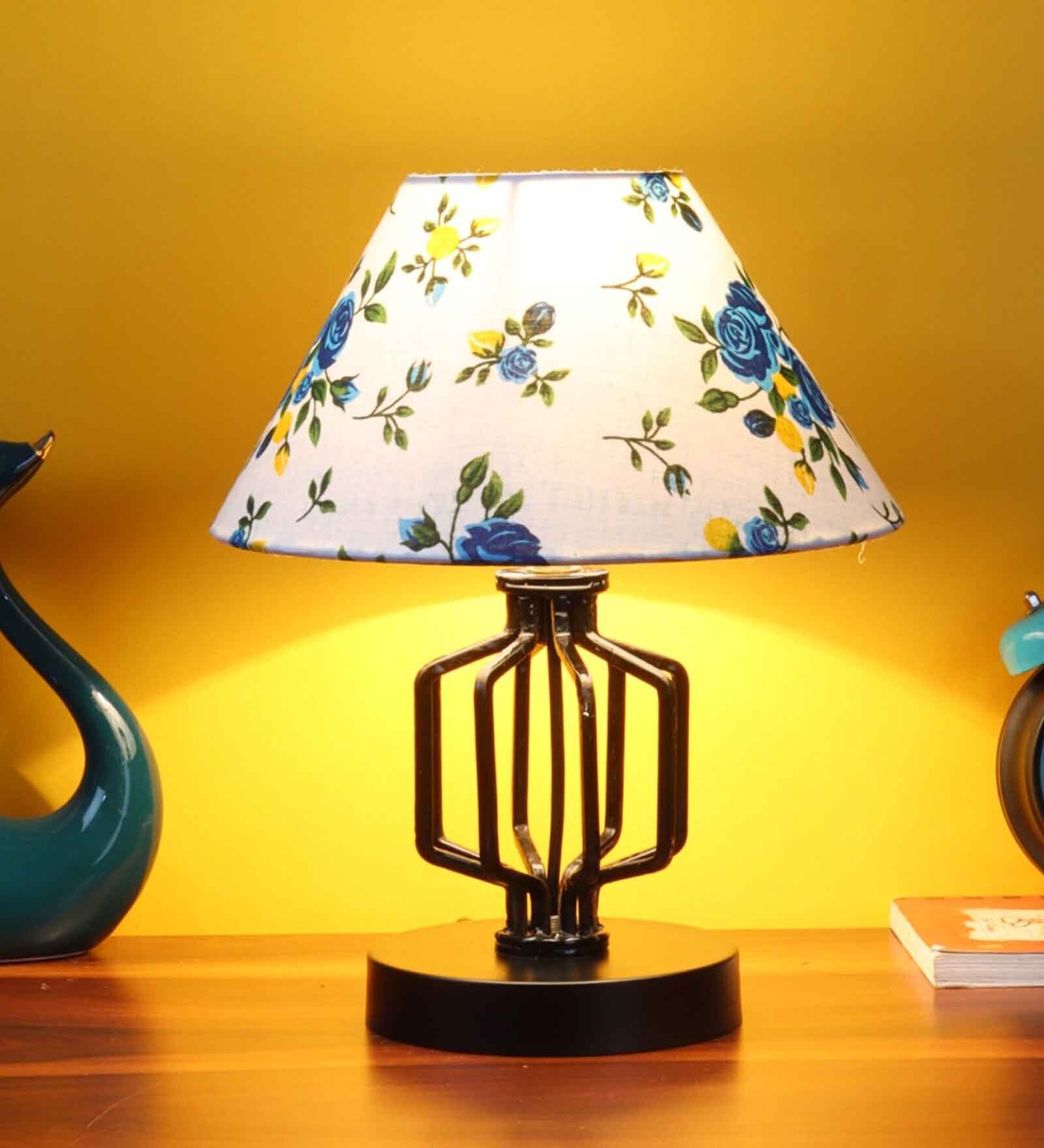 Buy Multicolor cotton Table lamp with Iron Base By New Era at 24 OFF