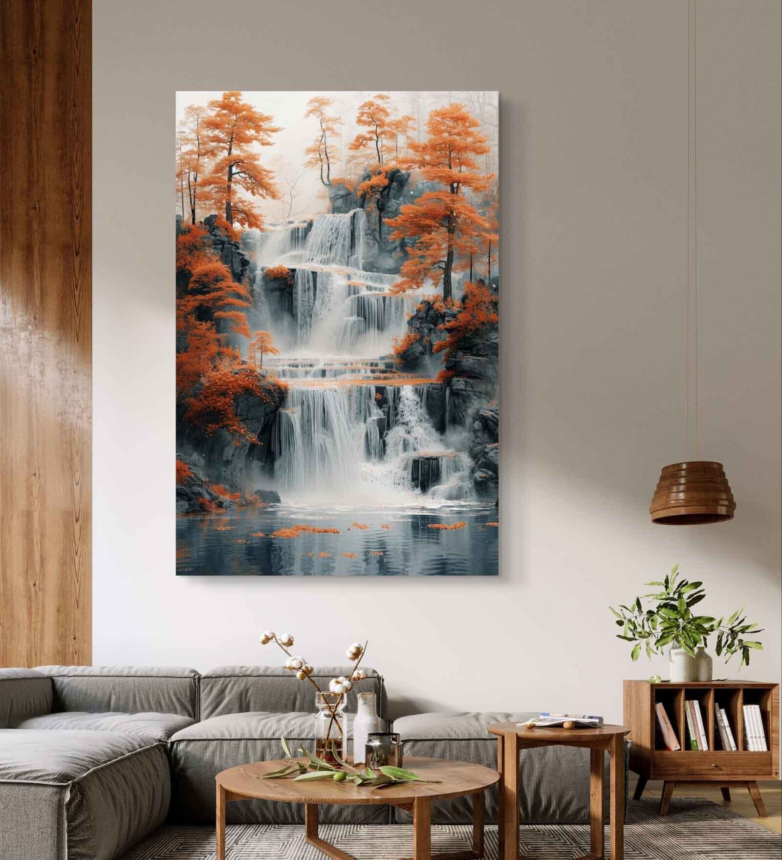 Multicolor  Majestic Waterfall Gallery  Portrait Painting
