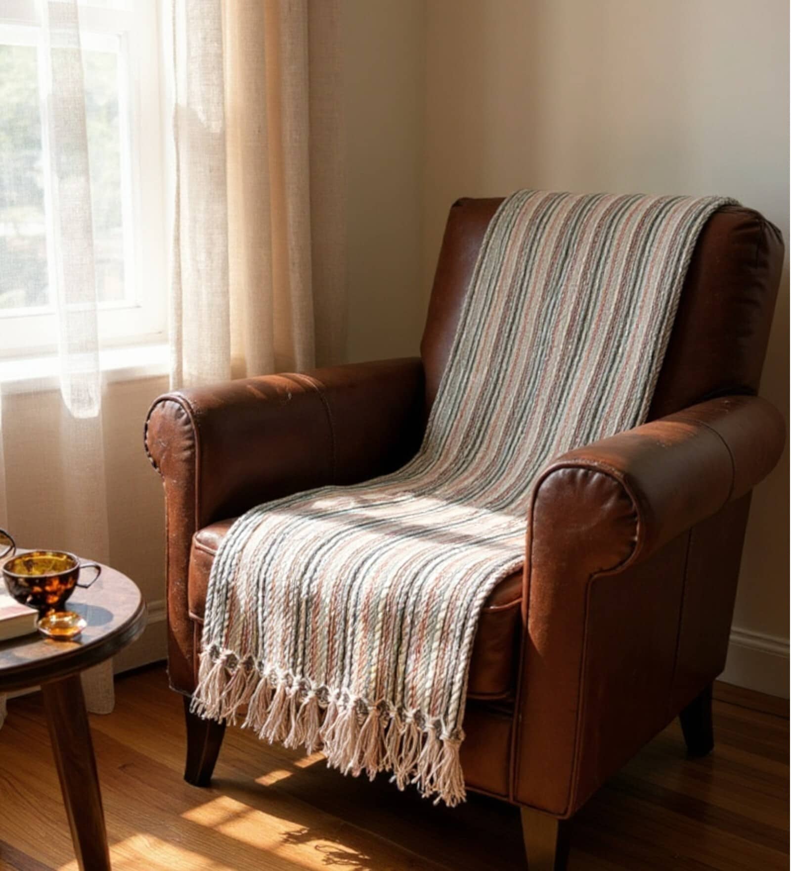 Multicolor 100% Cotton 56x66 Inches Sofa Throw