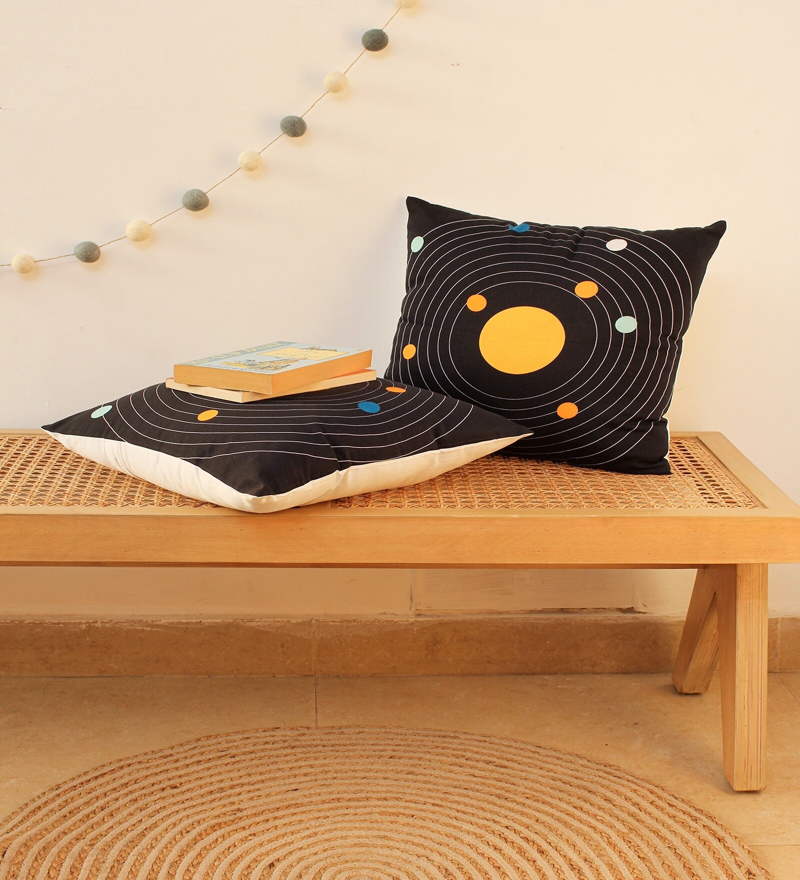 Multicolor 100% Cotton Abstract 16x16 inches Cushion Covers (Set of 2)