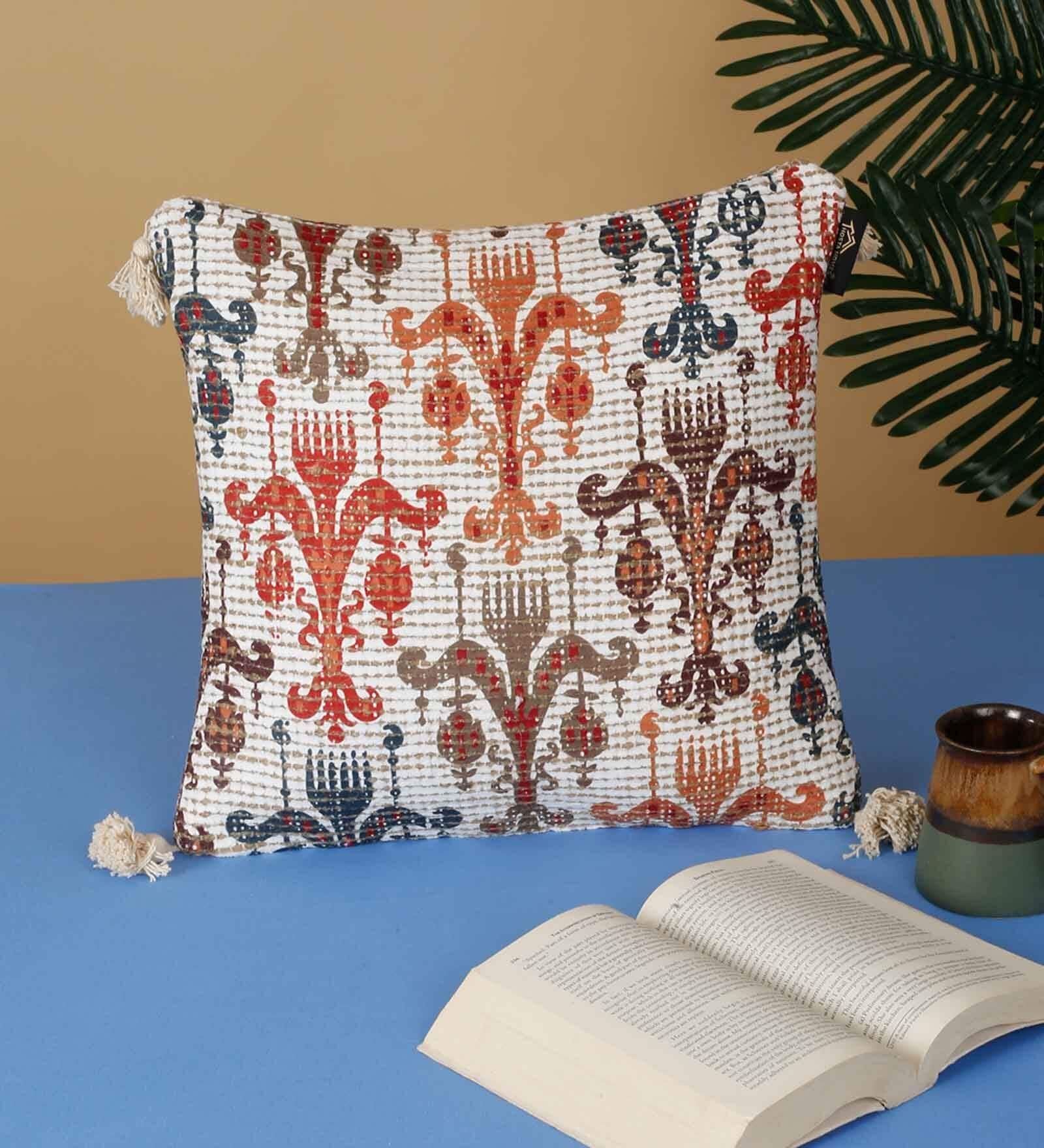 Multicolor Abstract Abstract 16x16 inches Cushion Covers (1 PC)