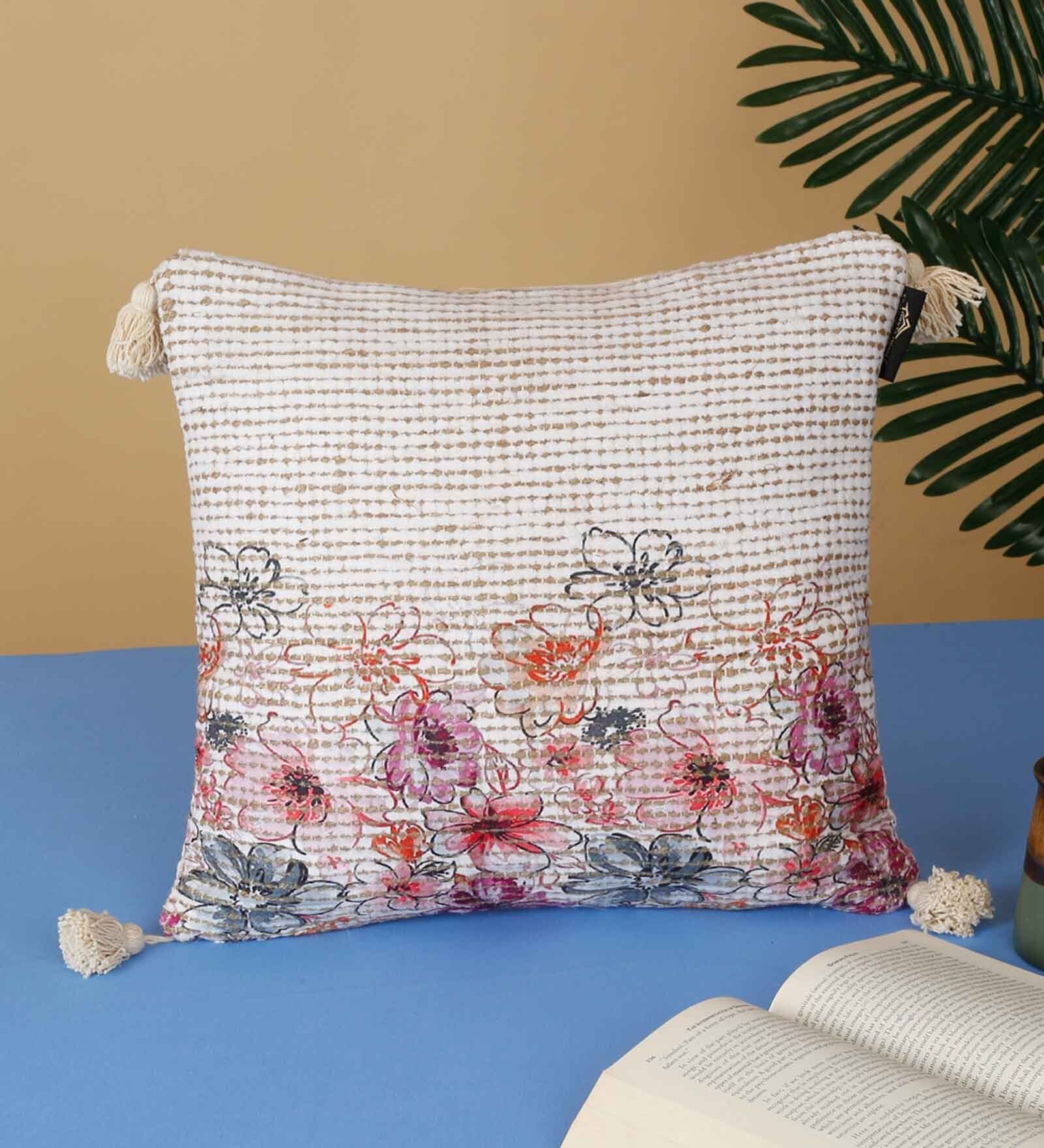 Multicolor Abstract Abstract 16x16 inches Cushion Covers (1 PC)