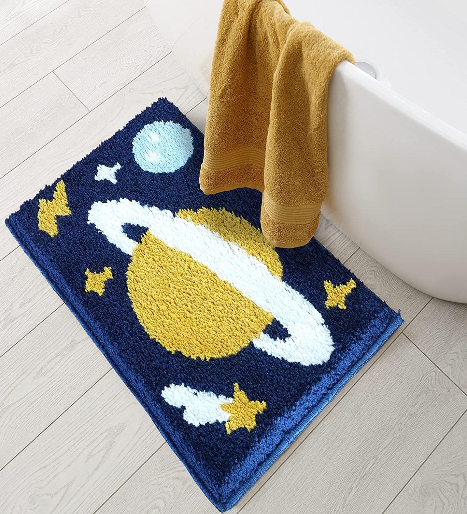 Multicolor Abstract Microfibre 24x16 Inches Super Soft Bath Mat