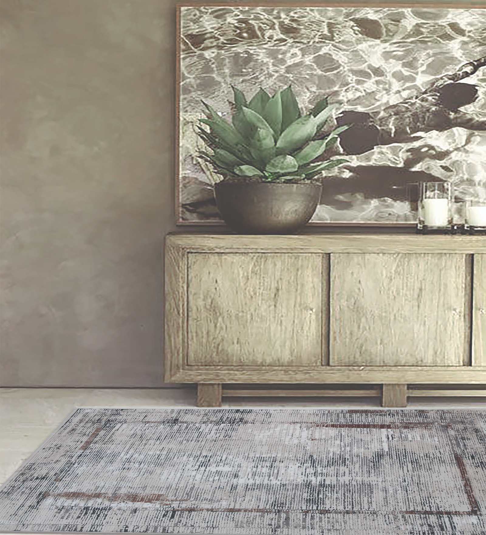 Multicolor Abstract Polypropylene 5 ft x 7 ft Machine Made Carpet