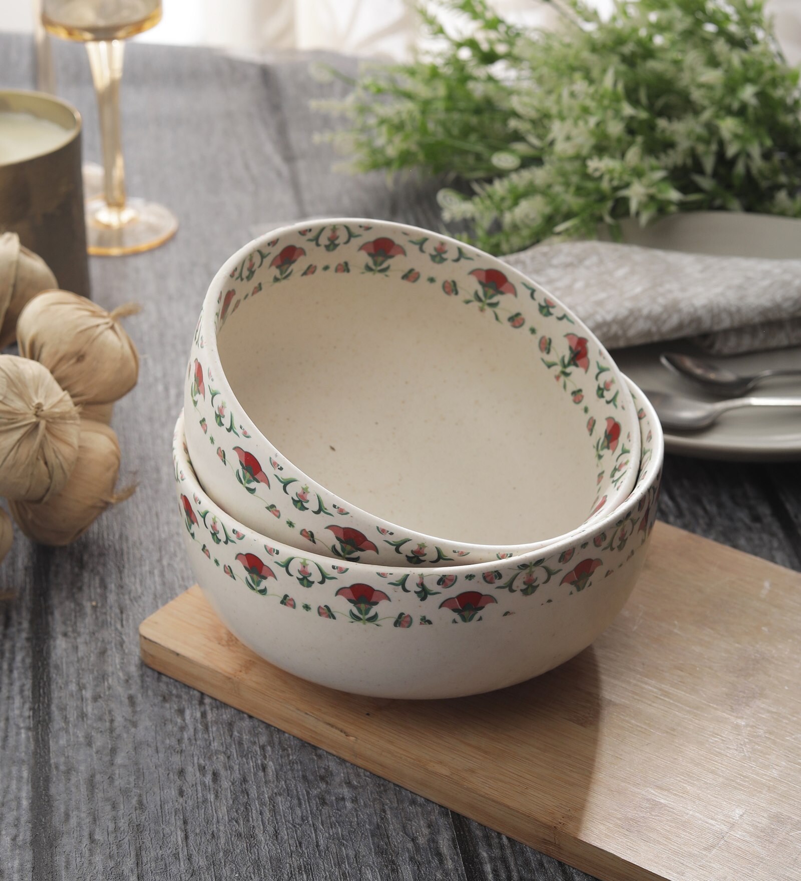 1.65 Litre Ceramic Serving Bowls Set of 2