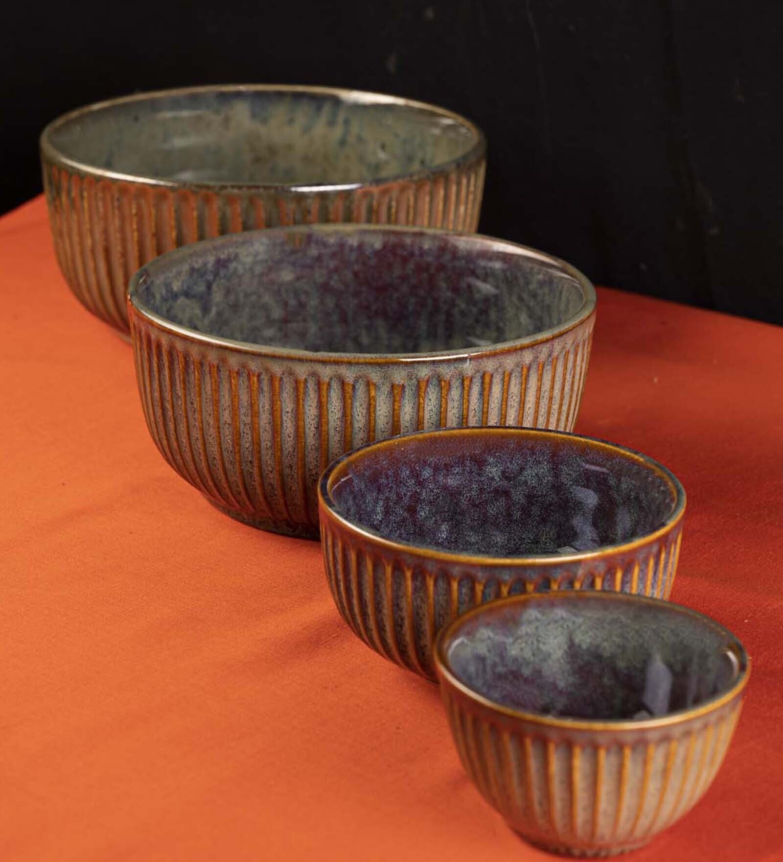 Handmade Brown Ceramic (Set of 6) Dinner Bowl