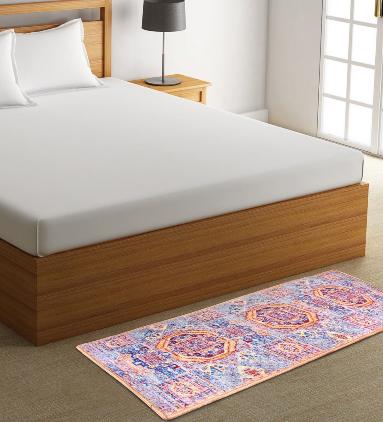 Multicolor Chenille 55 x 22 Inches Machine Made Floor Runner