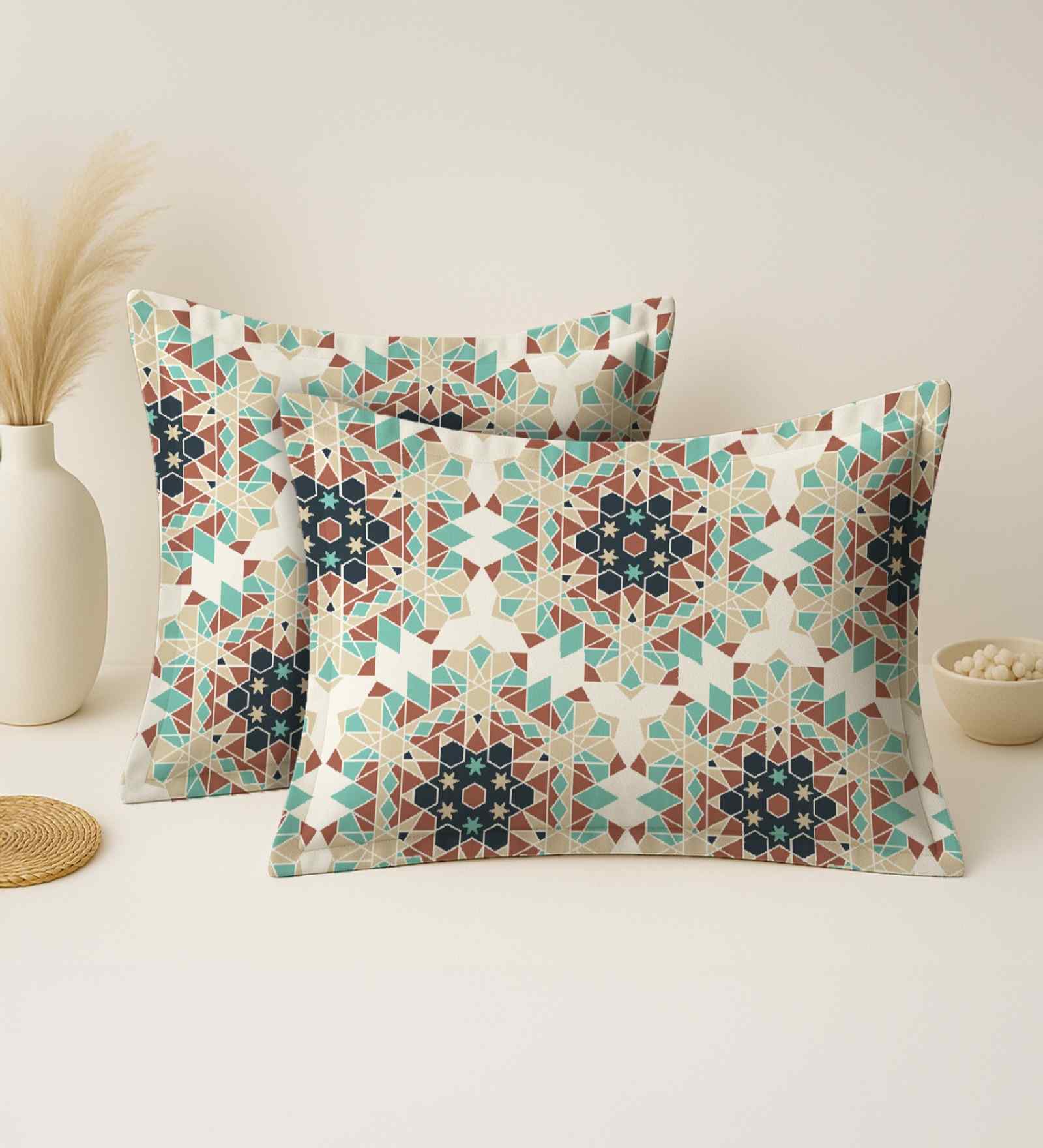 Multicolor Cotton 27x18 Inches Pillow Covers (Set of 2)