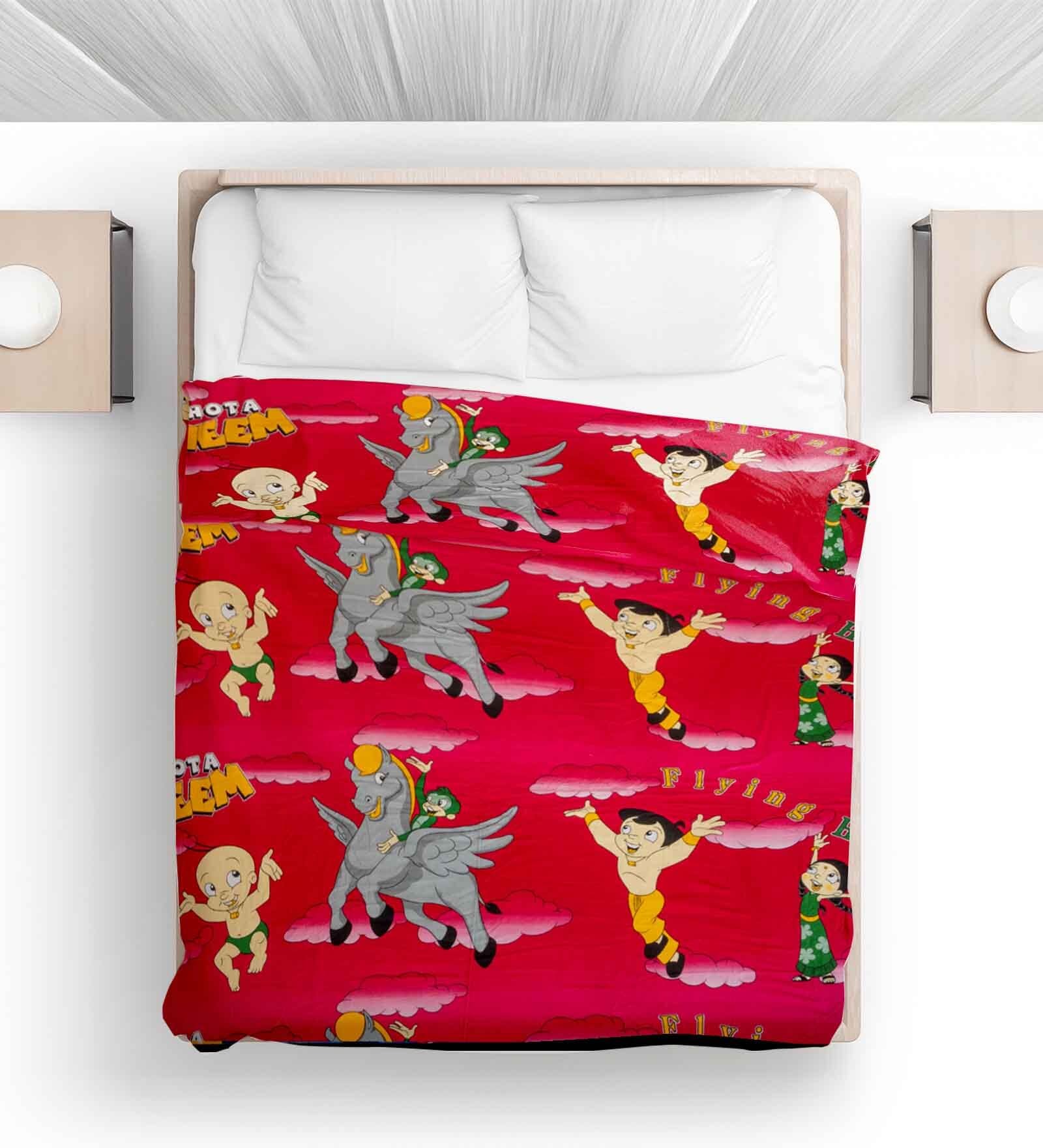 Multicolor Cotton Cartoon Print 350 TC Dohar