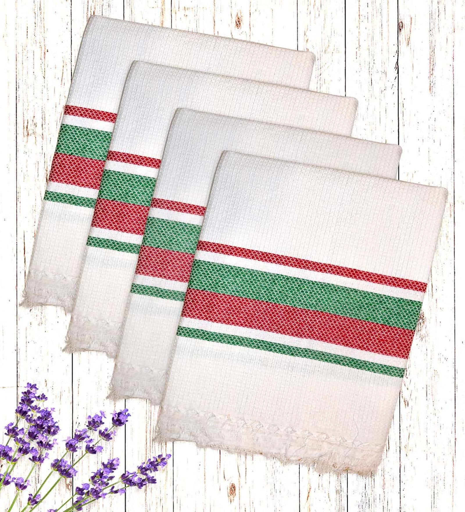 Multicolor Cotton Checkered 215 GSM Bath Towels Pack of 4