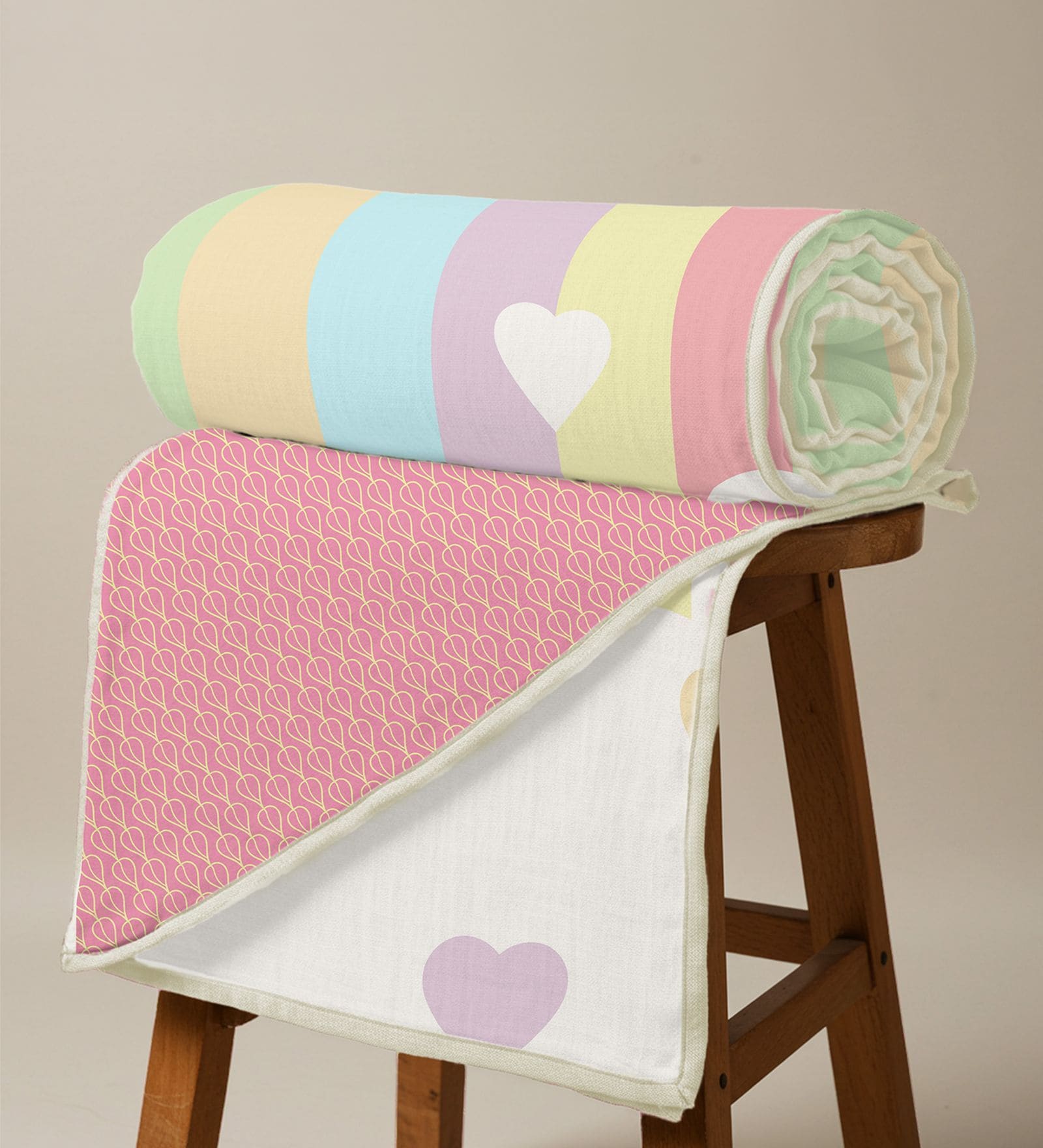Multicolor Cotton Floral 150 GSM Double Bed AC Room Blanket