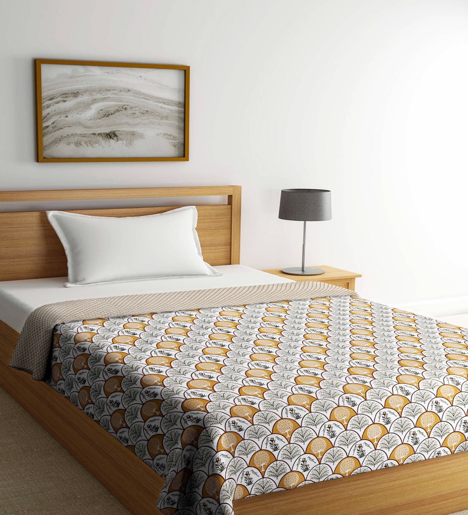 Multicolor Cotton Floral 300 GSM Single Bed Dohar