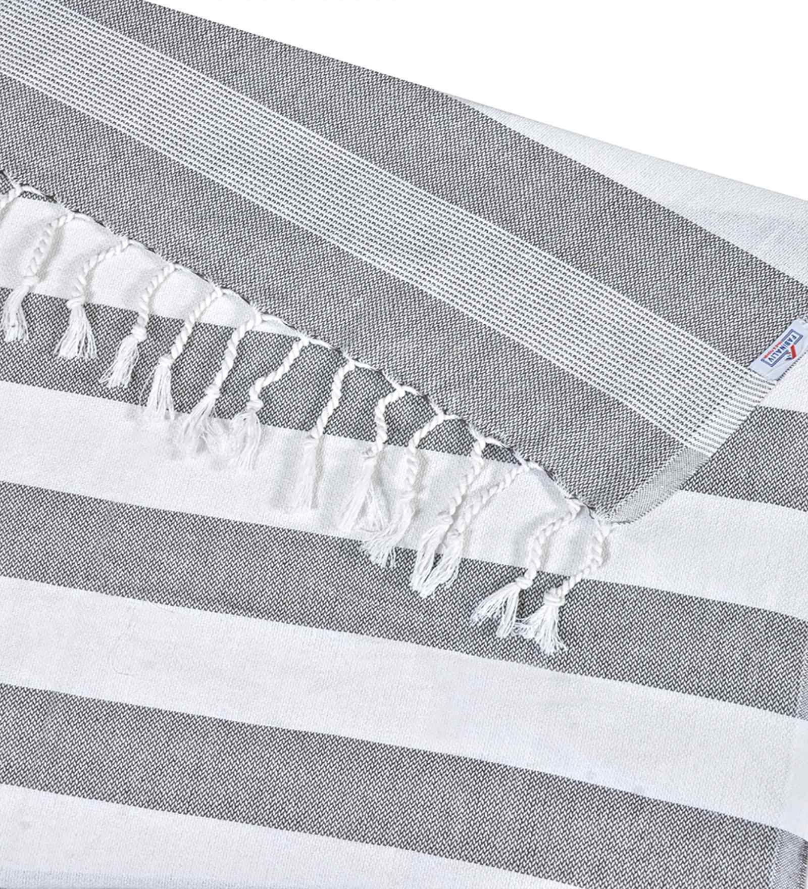 Multicolor Cotton Striped 225 GSM Bath Towels Pack of 3