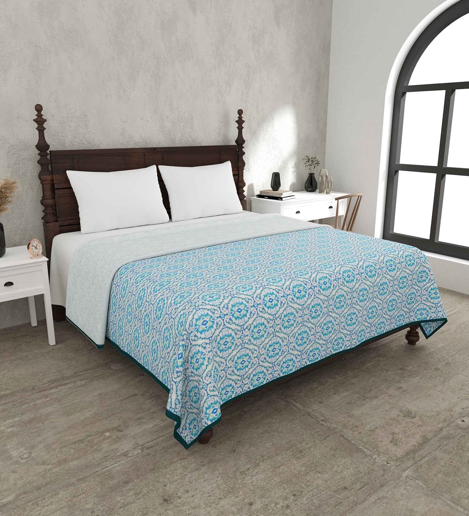 Blue Cotton Traditional 200 GSM King Bed Dohar