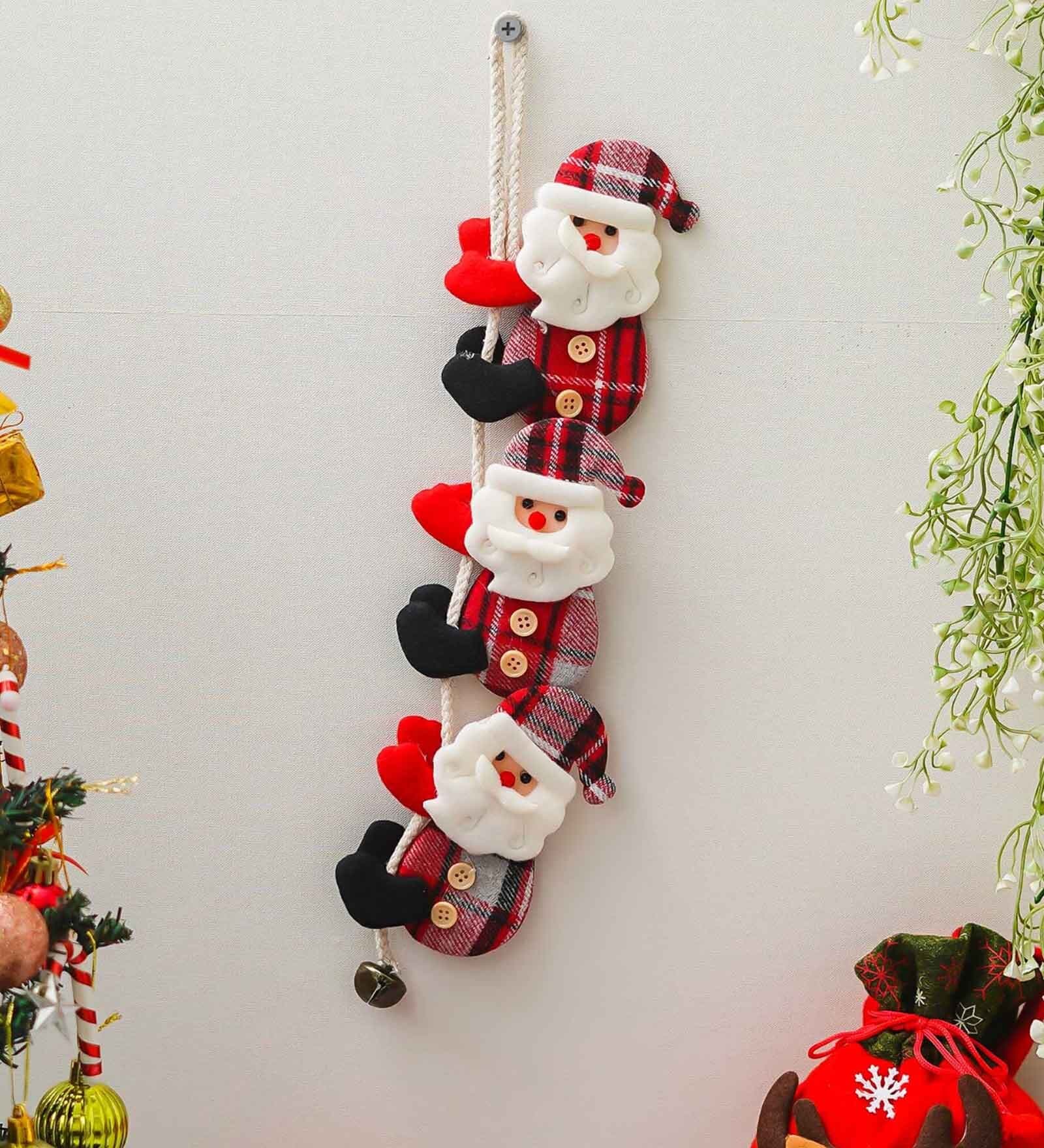 Multicolor Fabric Christmas Wall Hanging