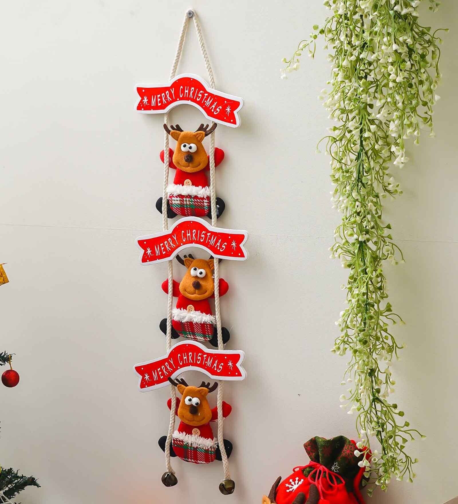 Multicolor Fabric Christmas Wall Hanging