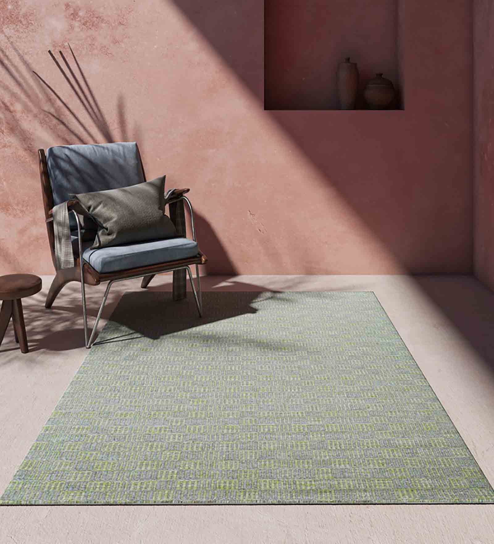 Multicolor Geometric Wool 5 ft X 7 ft Hand Woven Dhurrie