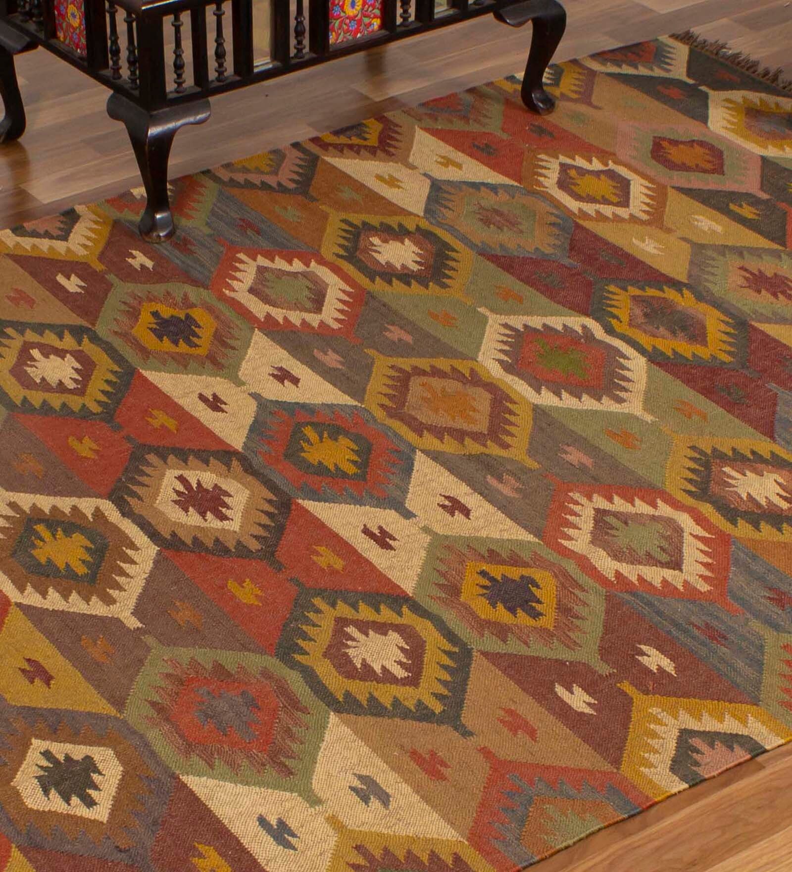 Buy Brown Kilim Flat Weave Jute Dhurrie 9x6 Feet by Carpet Overseas at