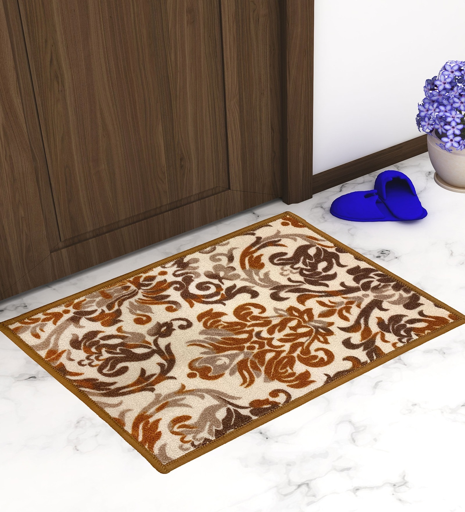 Multicolor Traditional Nylon 22.5x14.6 Inches AntiSkid 1 Door Mat