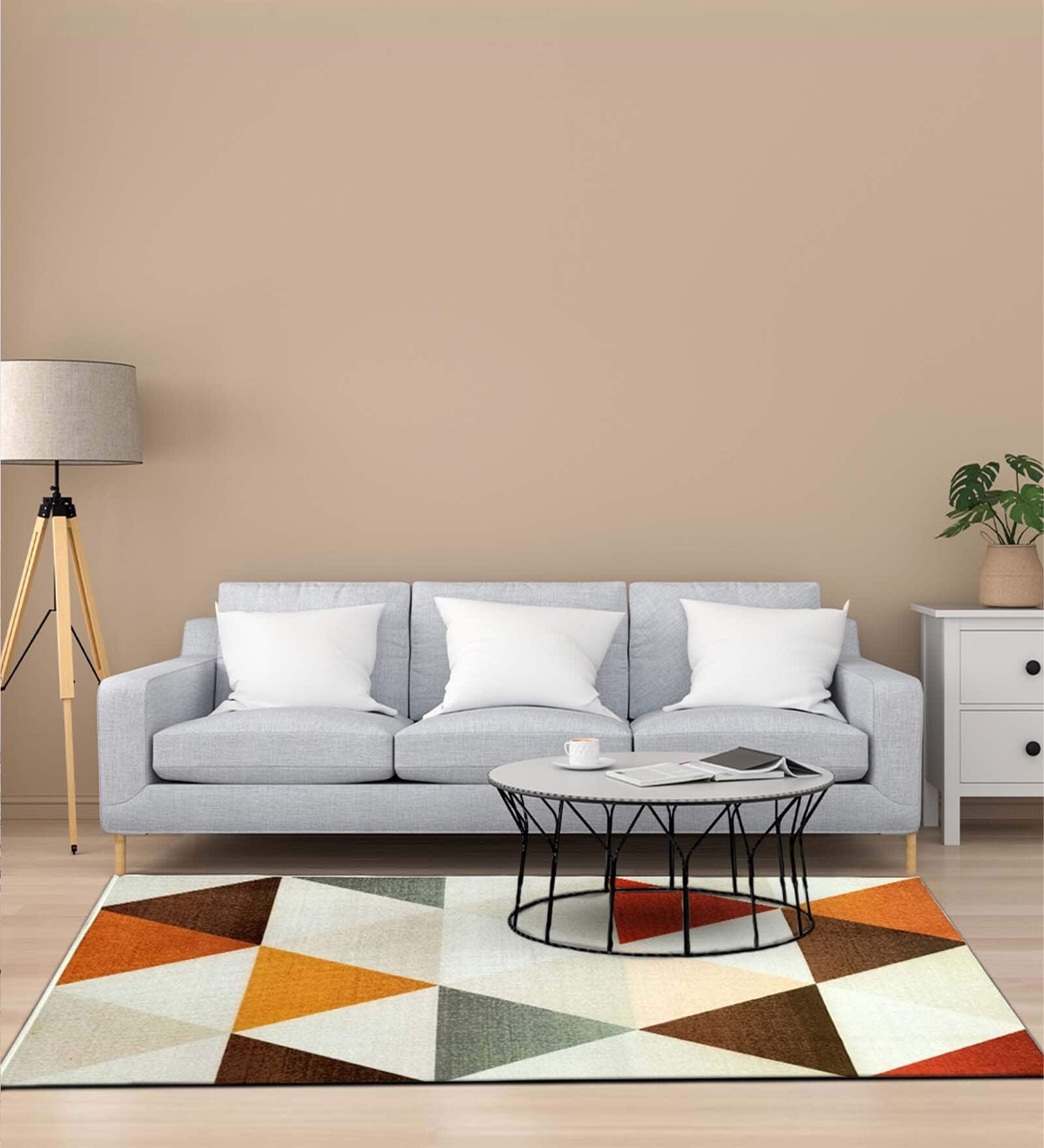 MultiColor Geometrical Nylon 4 x 6 Feet Machine Made Carpet MultiColor Geometrical Nylon 4 x 6 Feet Machine Made Carpet