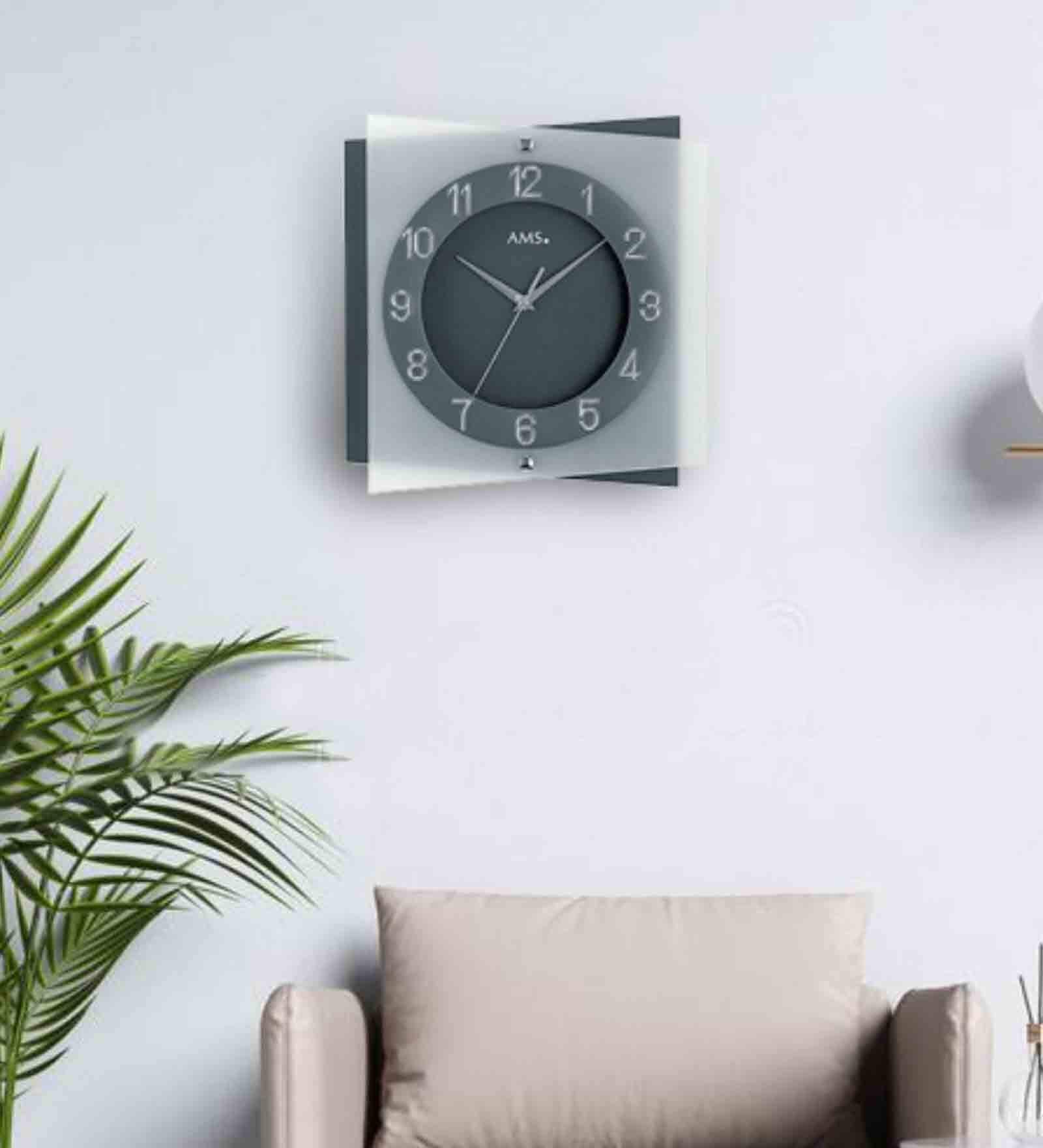 Spirited Rider Black & White Glass Wall Clock