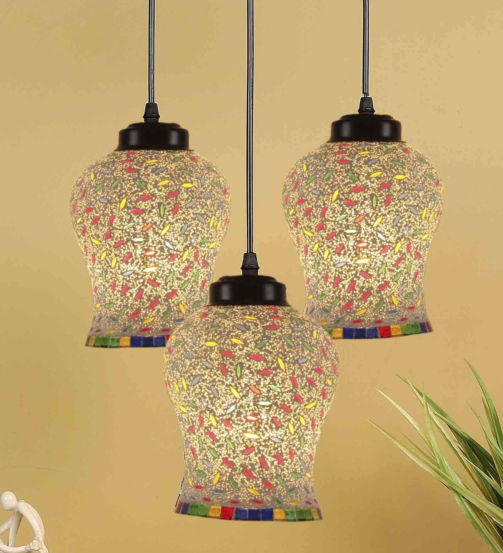 Vixen Multicolour Glass Cluster Hanging Light