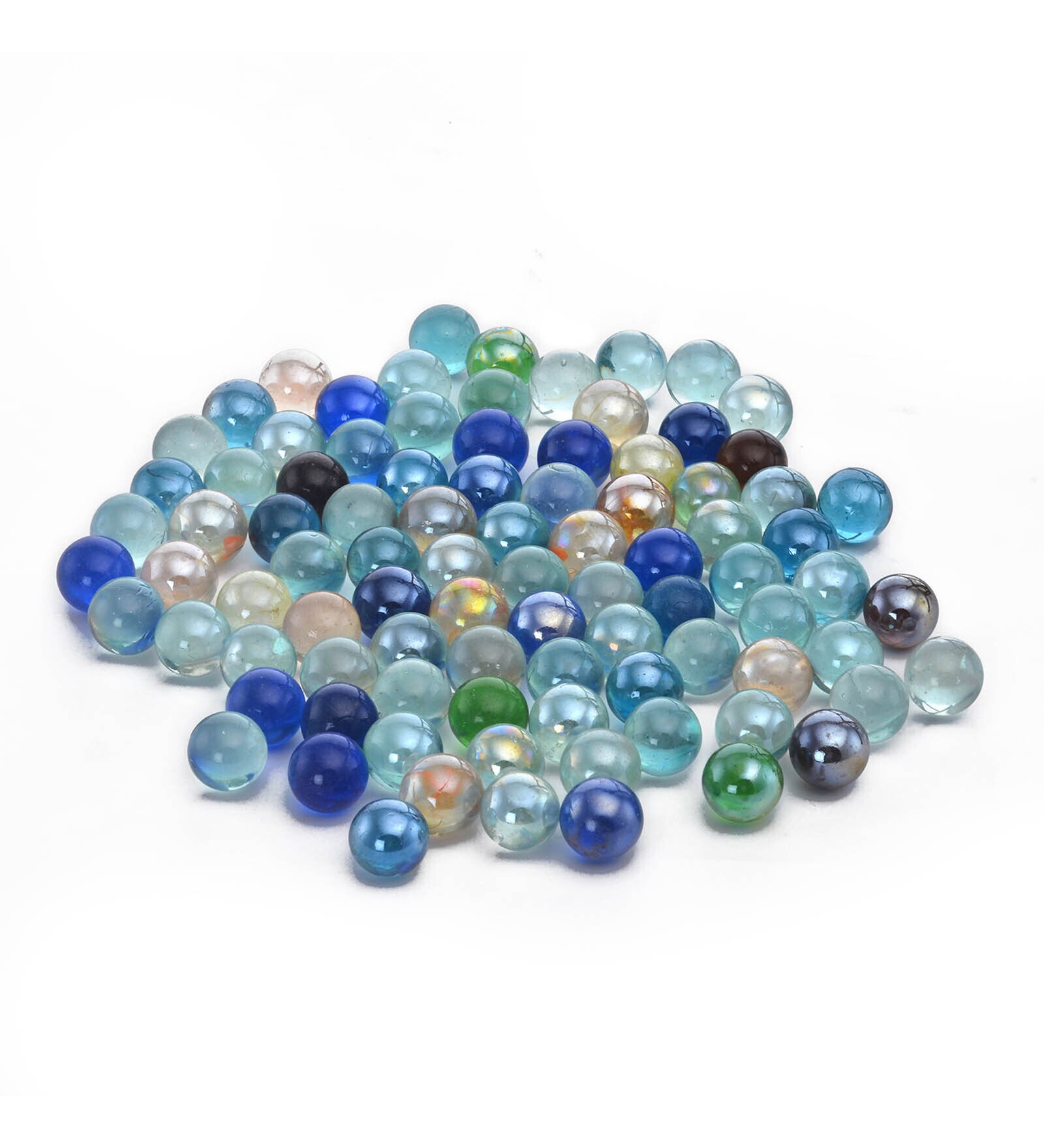 Buy Multicolor Glass Round Marbles Decorative Pebbles by home at 100