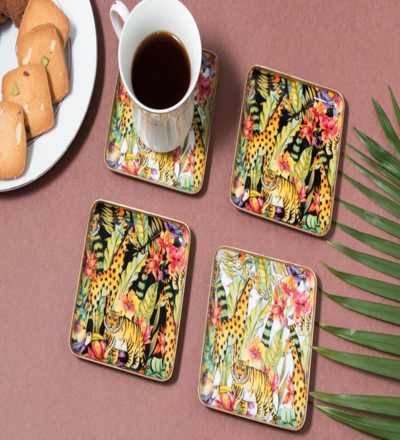 Multicolor Iron (Set of 4) Coasters