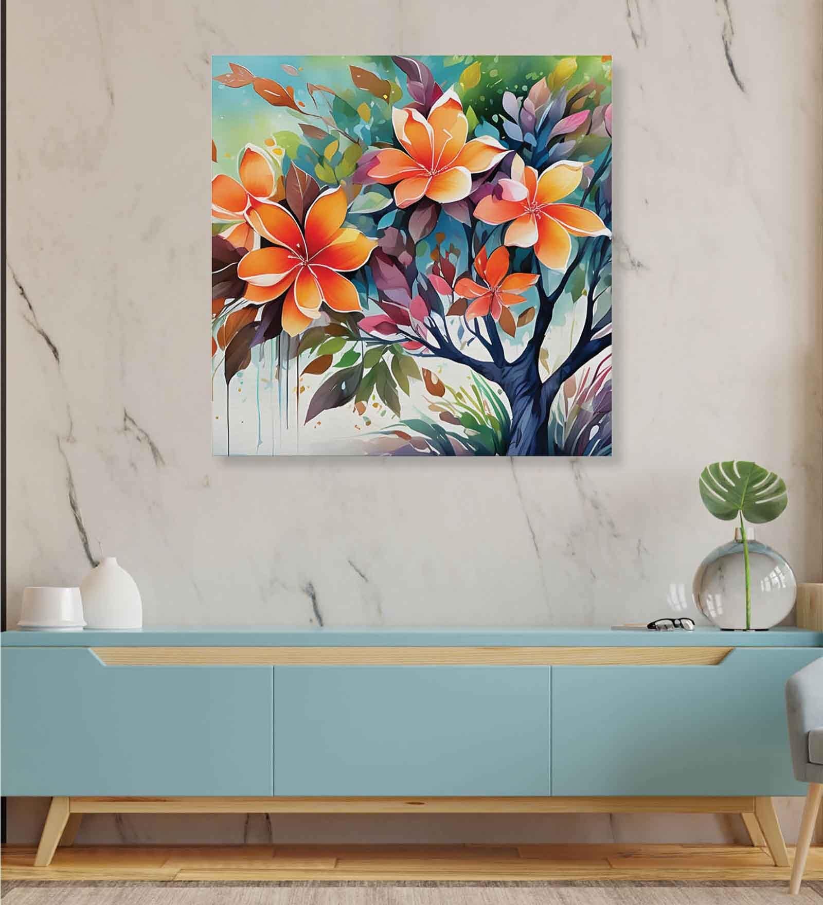 Multicolor Landscape Abstract Wall Painting