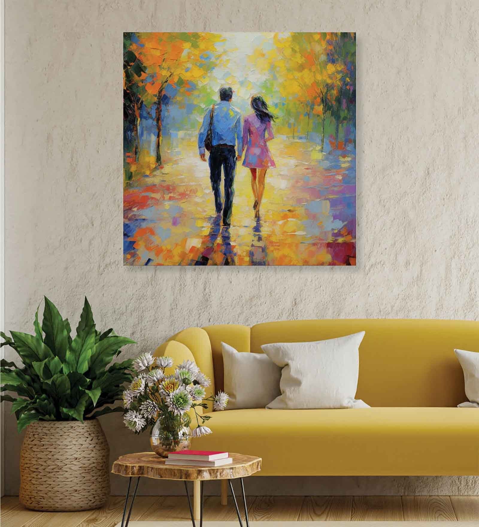 Multicolor Landscape Abstract Wall Painting
