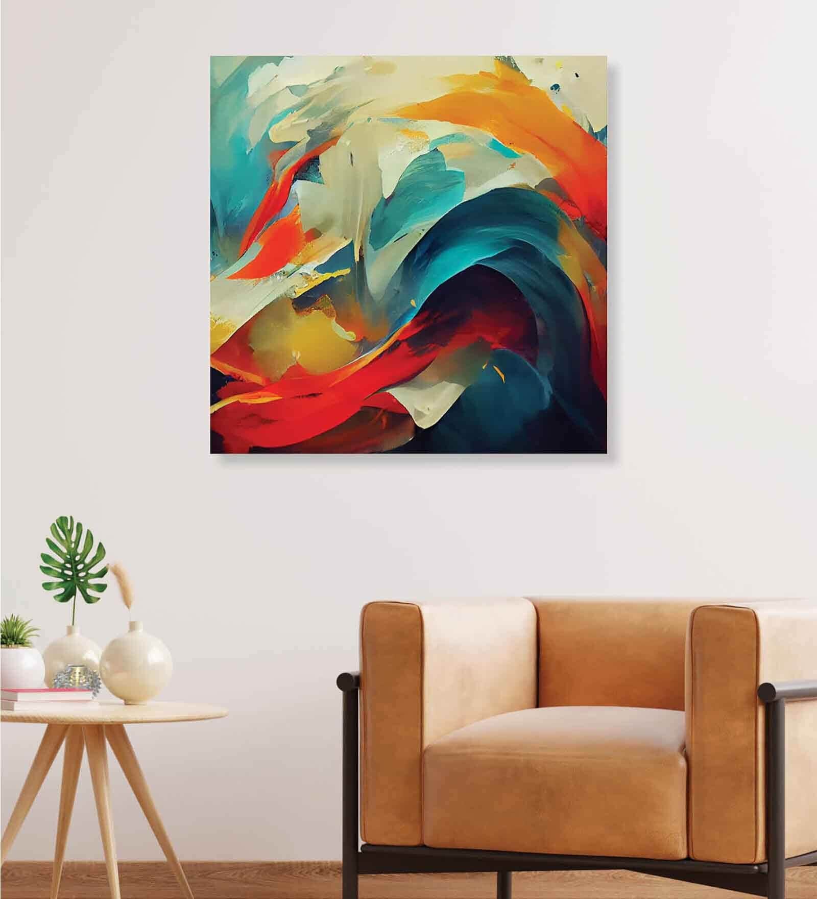Multicolor Landscape Abstract Wall Painting