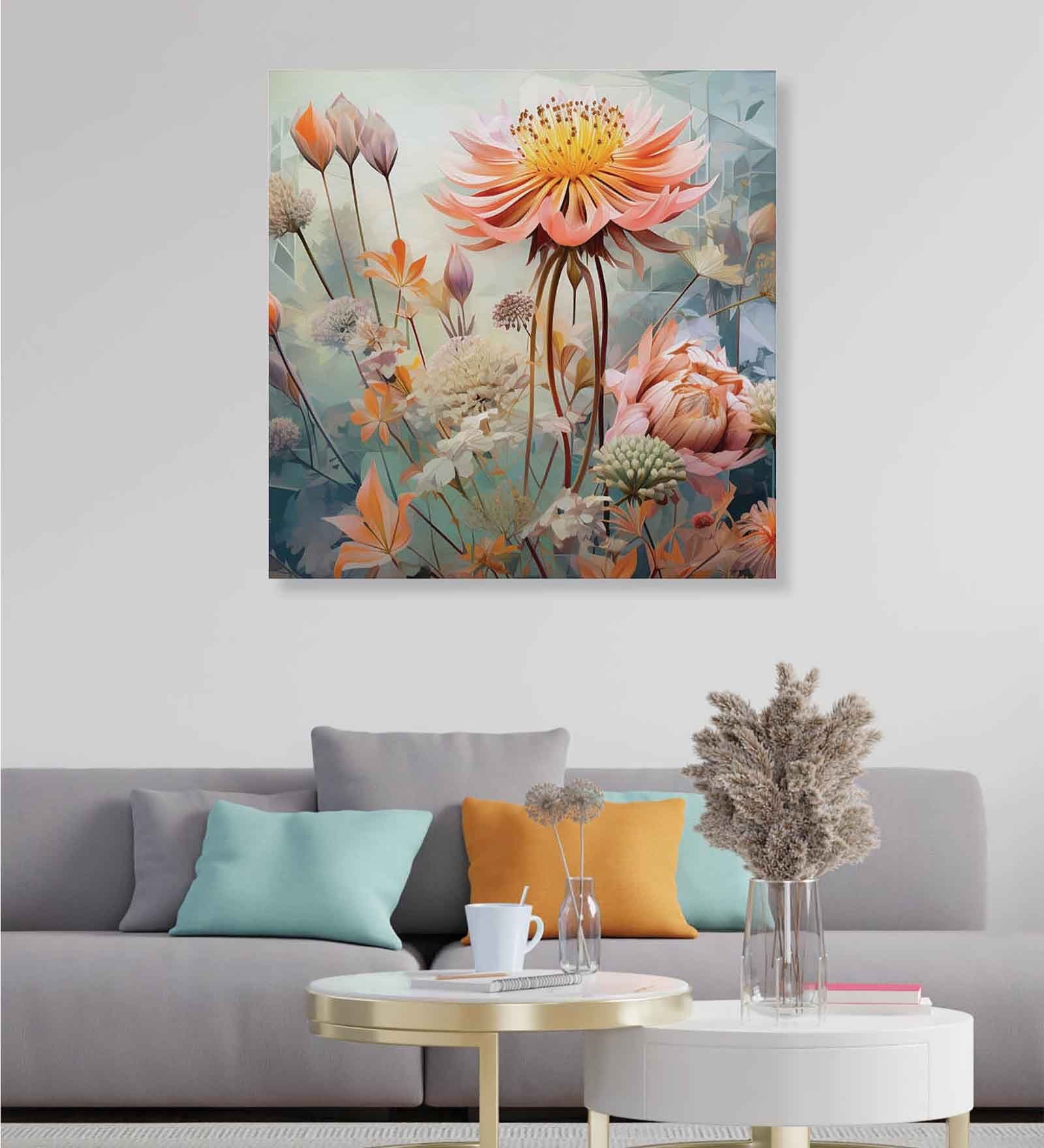 Multicolor Landscape Abstract Wall Painting