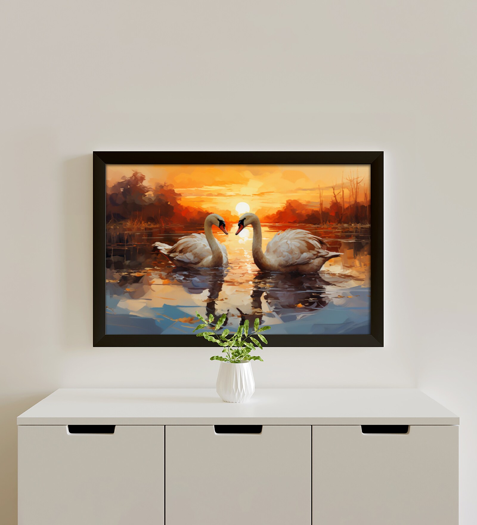 Multicolor Landscape Abstract Wall Painting